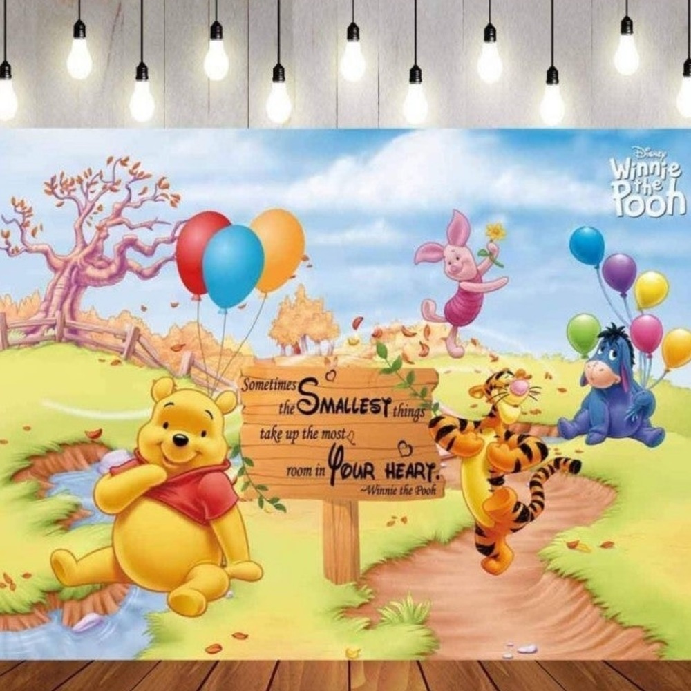 Winnie Backdrop | Baby Shower | Winnie The Pooh Background | Newborn | Party Sup